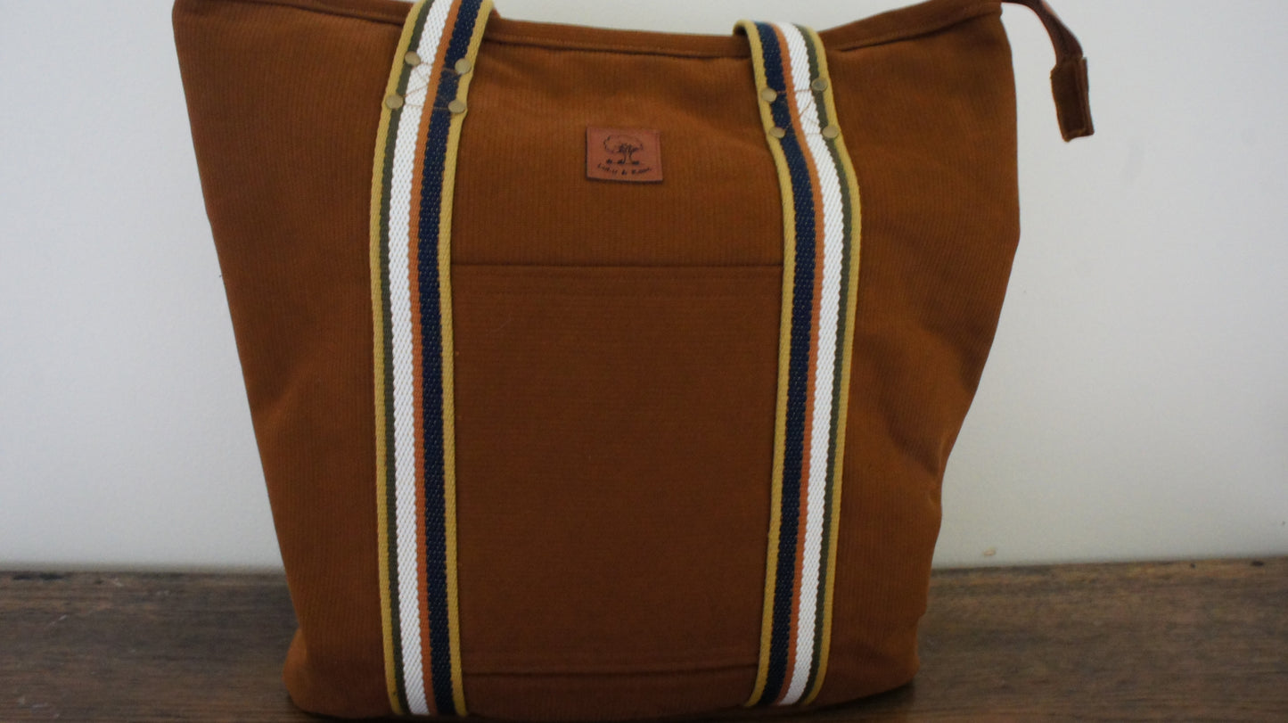 Bedford Cord Tan Tote bag and Ruck Sack